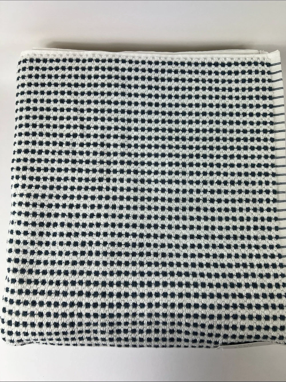 Peri Home Bath Towels Navy & White Modern Design Soft Cotton 2 Pc Set NEW